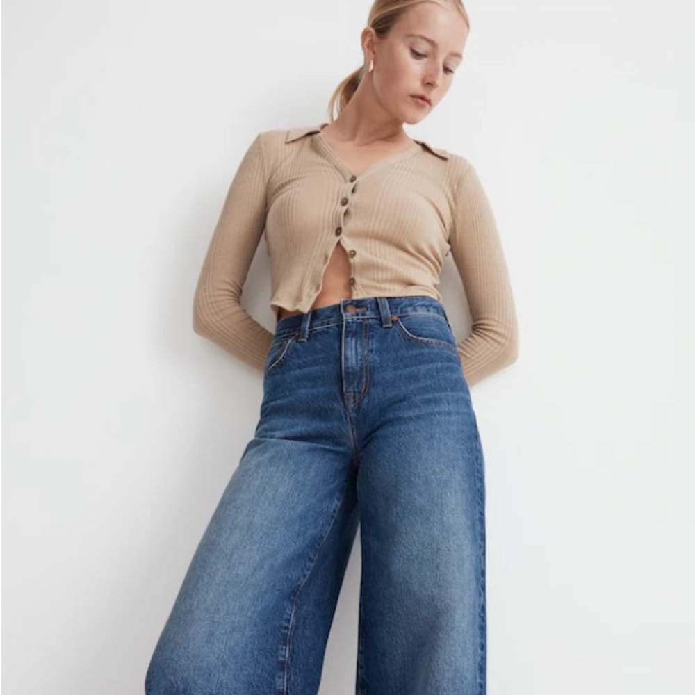 Madewell Super Wide Leg Blue Jeans
